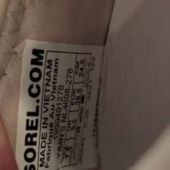 SOREL Womens Kinetic Impact Strap Sneakers in Beige and Yellow Size 7.5 - Picture 5 of 6